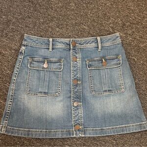 hinge jean skirt
